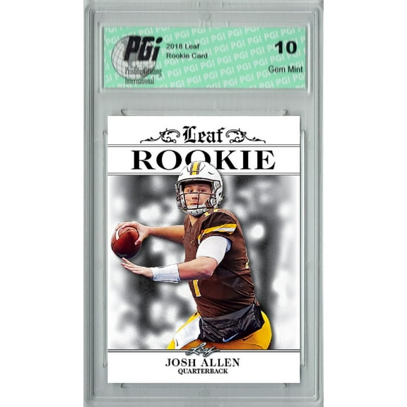 Josh Allen 2018 Leaf Exclusive #RA-02 Only 4,999 Made Rookie Card PGI 10 Buffalo Bills