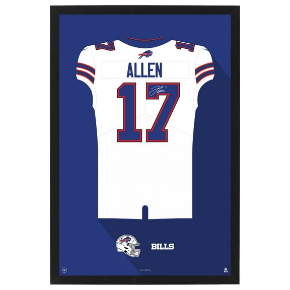 Josh Allen Buffalo Bills Away Jersey Framed Art Print