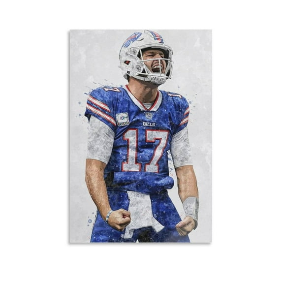 Josh Allen Canvas Poster Room Aesthetic Poster Print Art Wall Painting Canvas Posters Gifts Modern Bedroom Decor 12x18inch(30x45cm)