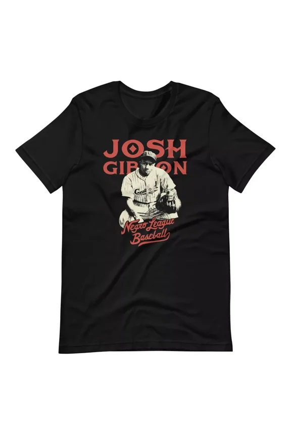 Josh Gibson Negro League Baseball Tee Shirt Short-Sleeve Unisex T-Shirt for Men and Women, up to Size 4XL