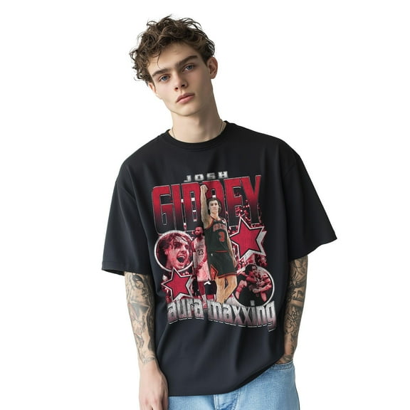 Josh Giddey T-shirt, Basketball Unisex Shirt , Vintage Sport Tee,Black color,size L