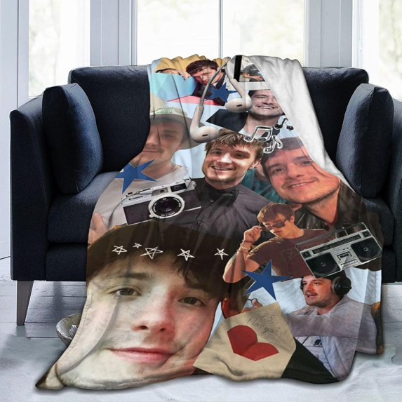 Josh Hutcherson Blanket Anti-Pilling Throw Blanket Plush Blanket Lightweight & Ultra-Soft, Warm & Comfy Flannel Fleece Blanket for Couch, Bed, Sofa, 40x50