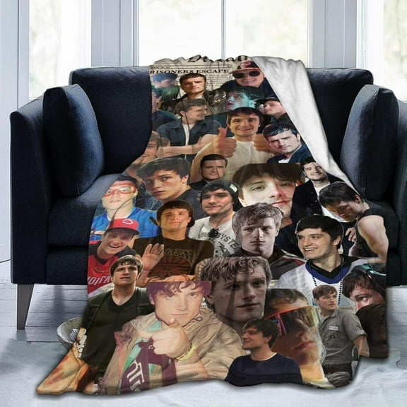 Josh Hutcherson Blanket Anti-Pilling Throw Blanket Plush Blanket Lightweight & Ultra-Soft, Warm & Comfy Flannel Fleece Blanket for Couch, Bed, Sofa, 40x50