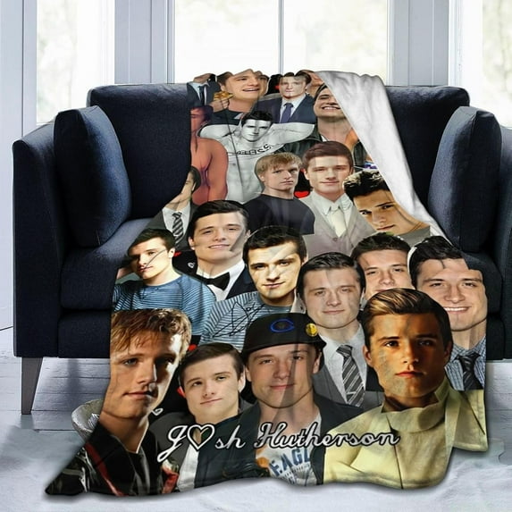 Josh Hutcherson Blanket Anti-Pilling Throw Blanket Plush Blanket Lightweight & Ultra-Soft, Warm & Comfy Flannel Fleece Blanket for Couch, Bed, Sofa, 60x80