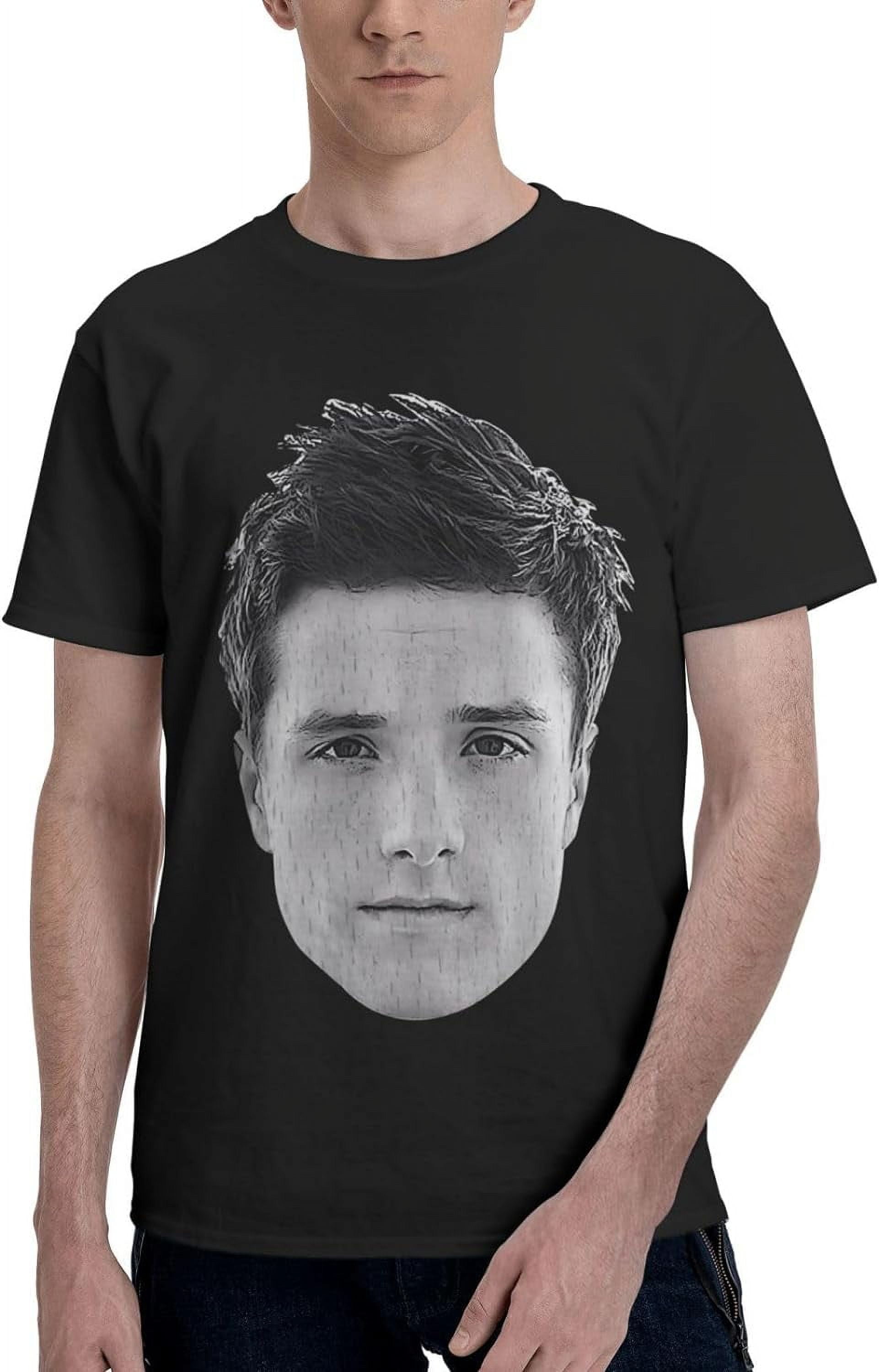 Josh Hutcherson Men's Cotton T Shirts Round Neck Soft Funny Short Sleeve TShirt for Sports