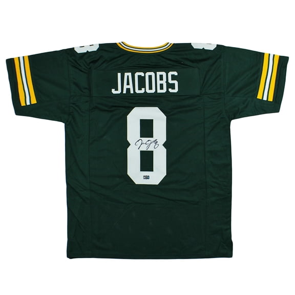 Josh Jacobs Signed Green Bay Custom Green Football Jersey