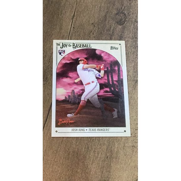 Josh Jung MLB Texas Rangers 2023 Topps x Bob Ross: The Joy of Baseball 96 trading card