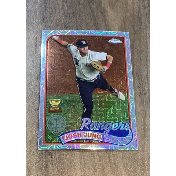 Josh Jung MLB Texas Rangers 2024 Topps 1989 Topps Baseball 35th Anniversary Chrome (Series One) T89C-65 trading card