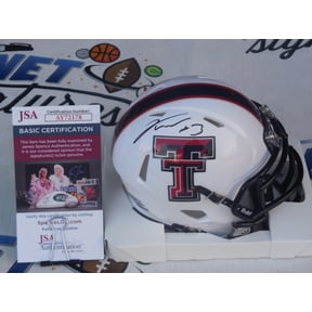 Josh Kelly signed autographed Texas Tech TTU Red Raiders speed mini helmet JSA COA