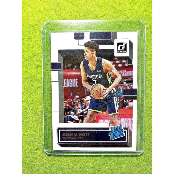 Josh Minott RATED ROOKIE CARD JERSEY #7 TIMBERWOLVES RC 2022 JOSH MINOTT Donruss