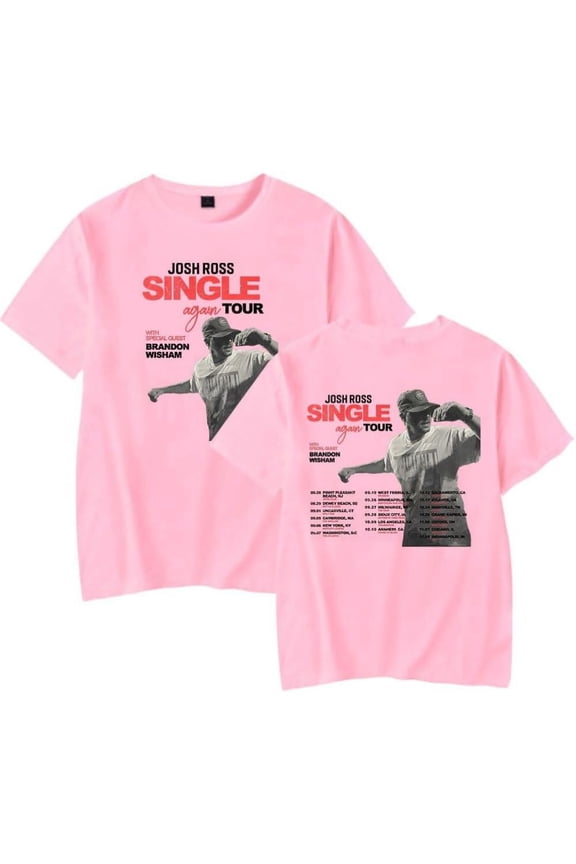 Josh Ross Single Again Tour Merch Short Sleeve T-shirt Unisex Fashion Crew Neck Top