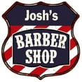 thumbnail image 1 of Josh's Barber Shop Gift Shield Metal Sign Hair Gift 211110020440, 1 of 1