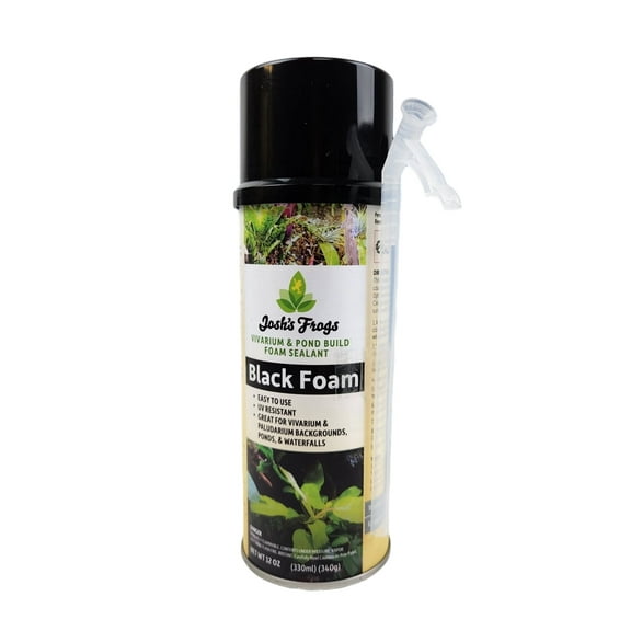 Josh's Frogs Vivarium & Pond Build Foam Sealant - Black (12 oz.)