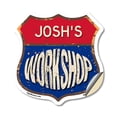 thumbnail image 1 of Josh's Workshop 18 inch X 18 inch Shield Shaped Heavy Duty 3.2 mil Vinyl Decal Weather Resistant, UV Protected To last, Gift for Dads and Uncles Classic Americana Crafted in the USA, 1 of 6