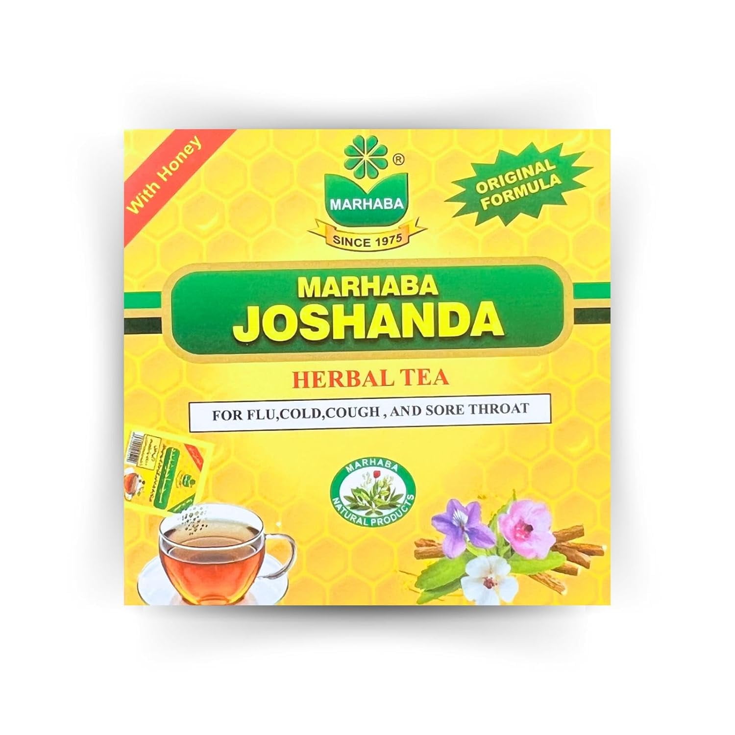 Joshanda Tea. organic tea, cold flu tea, tea sinus dried herbs using