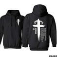 thumbnail image 1 of Joshua 1:9 Christian Hoodie – Be Strong and Courageous Cross Graphic Faith Pullover, Inspirational Bible Verse Hoodie for Men & Women, Religious Streetwear, Perfect Gift for Believers, 1 of 6
