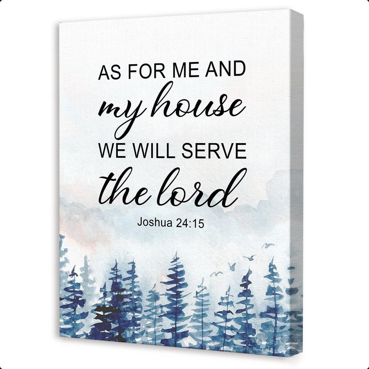Joshua 24:15 as for Me and My House We Will Serve the Lord Wall Decor ...