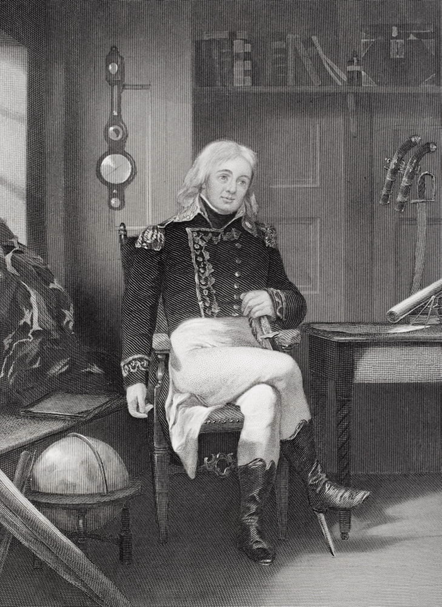 Joshua Barney 1759-1818 Distinguished Naval Officer In American Revolution And The War Of 1812 From Painting By Alonzo Chappel Canvas Art - Ken Welsh Design Pics (24 x 34)