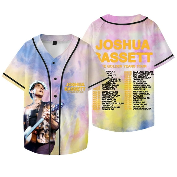 Joshua Bassett T-shirts The Golden Years Tour Merch Baseball Jacket Summer Women Men Fashion V-neck Jersey