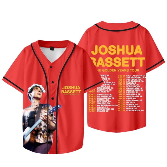 Joshua Bassett T-shirts The Golden Years Tour Merch Baseball Jacket Summer Women Men Fashion V-neck Jersey