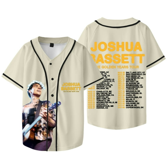 Joshua Bassett T-shirts The Golden Years Tour Merch Baseball Jacket Summer Women Men Fashion V-neck Jersey