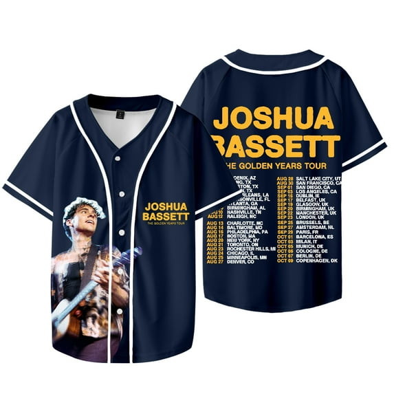 Joshua Bassett T-shirts The Golden Years Tour Merch Baseball Jacket Summer Women Men Fashion V-neck Jersey