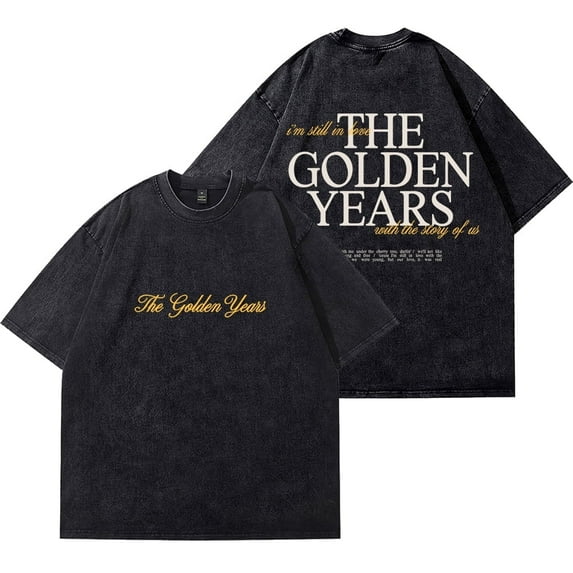 Joshua Bassett Vintage Wash Cotton T-Shirts The Golden Years Tour Merch Women Men Crewneck Fashion Tee