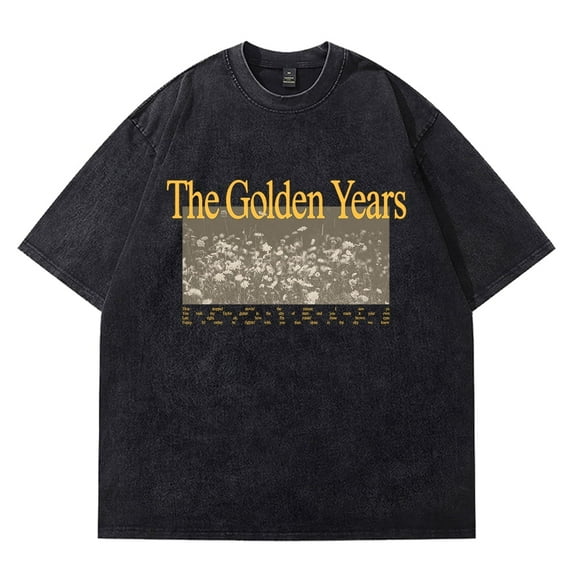 Joshua Bassett Vintage Wash Cotton T-Shirts The Golden Years Tour Merch Women Men Crewneck Fashion Tee