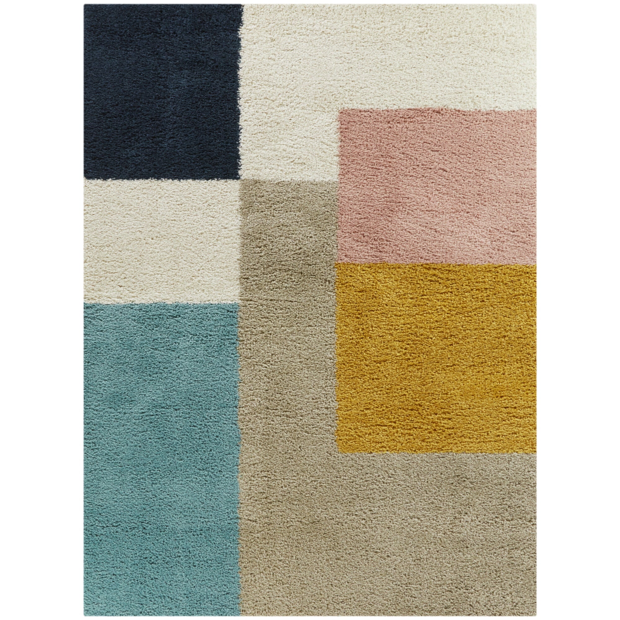 Joshua Color Block Shag Area Rug - Walmart.com