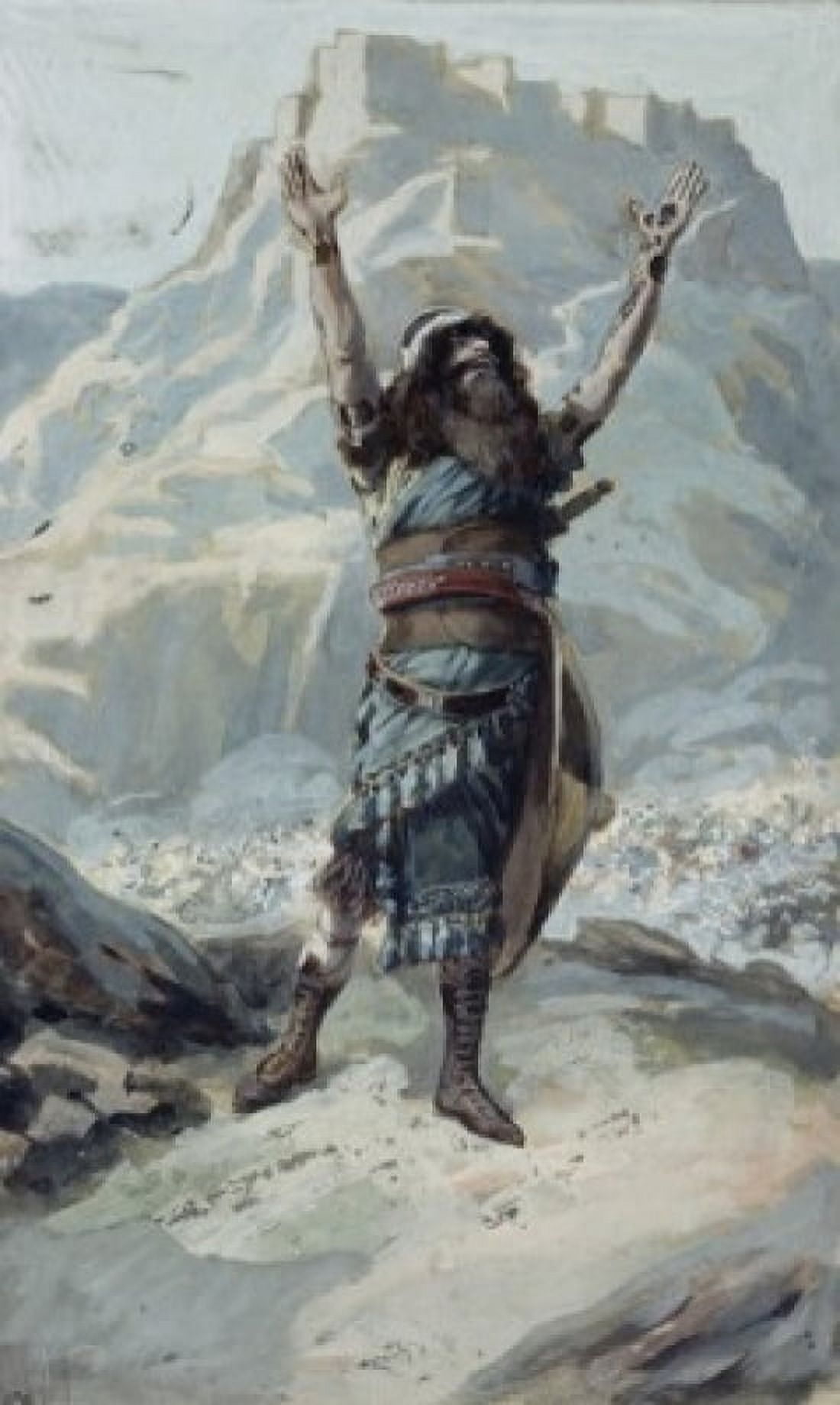 Joshua Commandeth the Sun to Stand Still James Tissot (1836-1902 French) Jewish Museum New York Canvas Art - James Tissot (24 x 36)