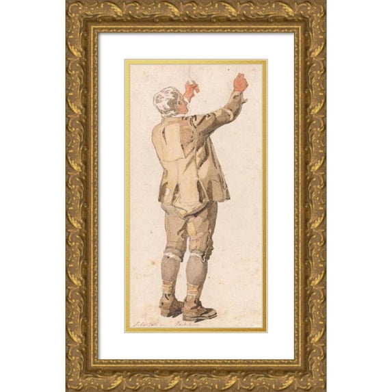 Joshua Cristall 13x24 Gold Ornate Framed and Double Matted Museum Art Print Titled - A Groom, Berkshire (ca. 1816)
