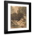 thumbnail image 1 of Joshua Cristall 18x24 Black Modern Framed Museum Art Print Titled - Arcadian Shepherds by a Pool, 1 of 5