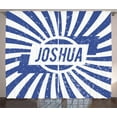 thumbnail image 1 of Ambesonne Joshua Curtains 2 Panel Set, Navy Blue Worn Look, 108" x 63", Navy Blue and White, 1 of 3