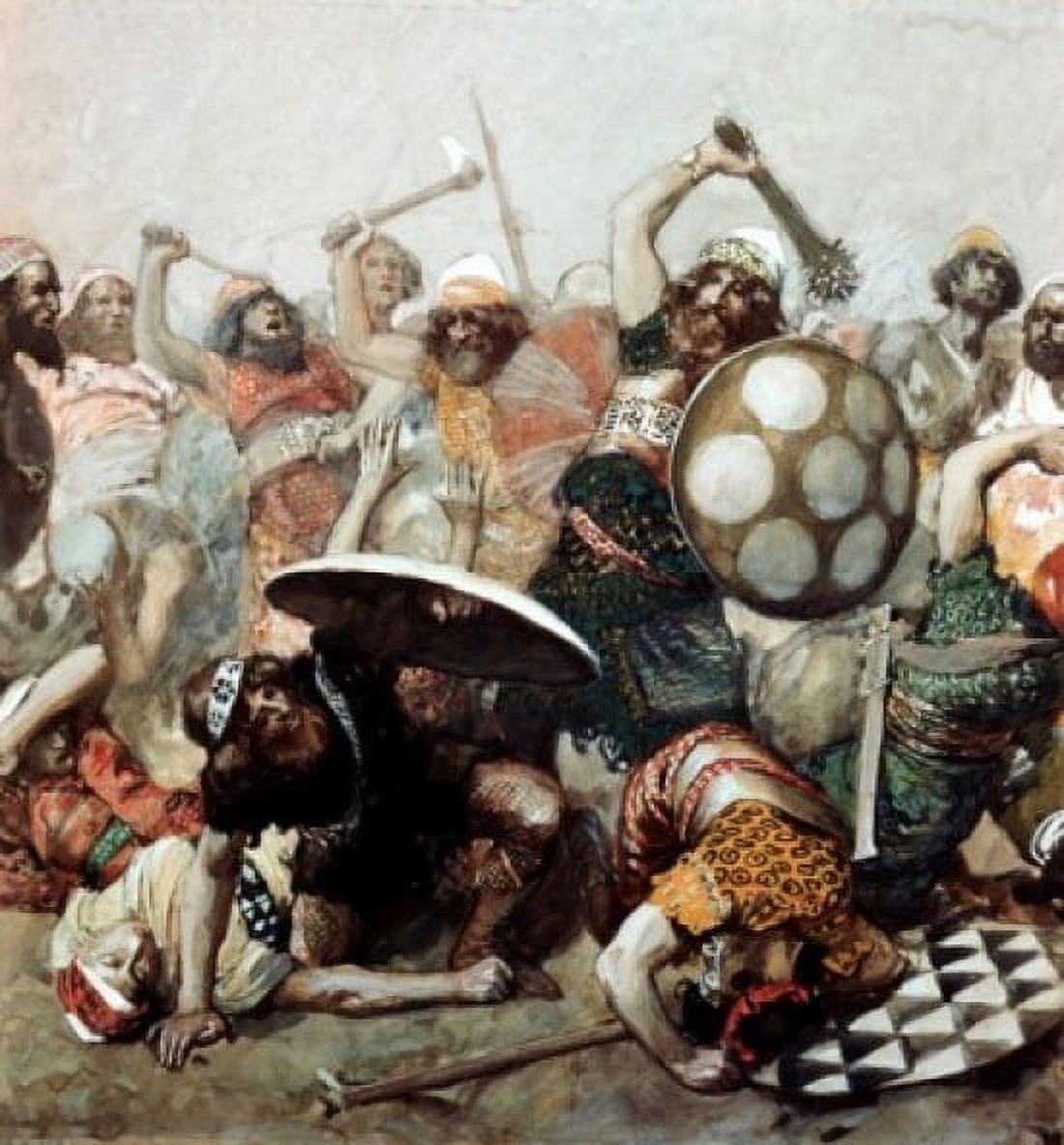 Joshua Destroys the Giants James Tissot (1836-1902 French) Jewish Museum New York City Canvas Art - James Tissot (18 x 24)
