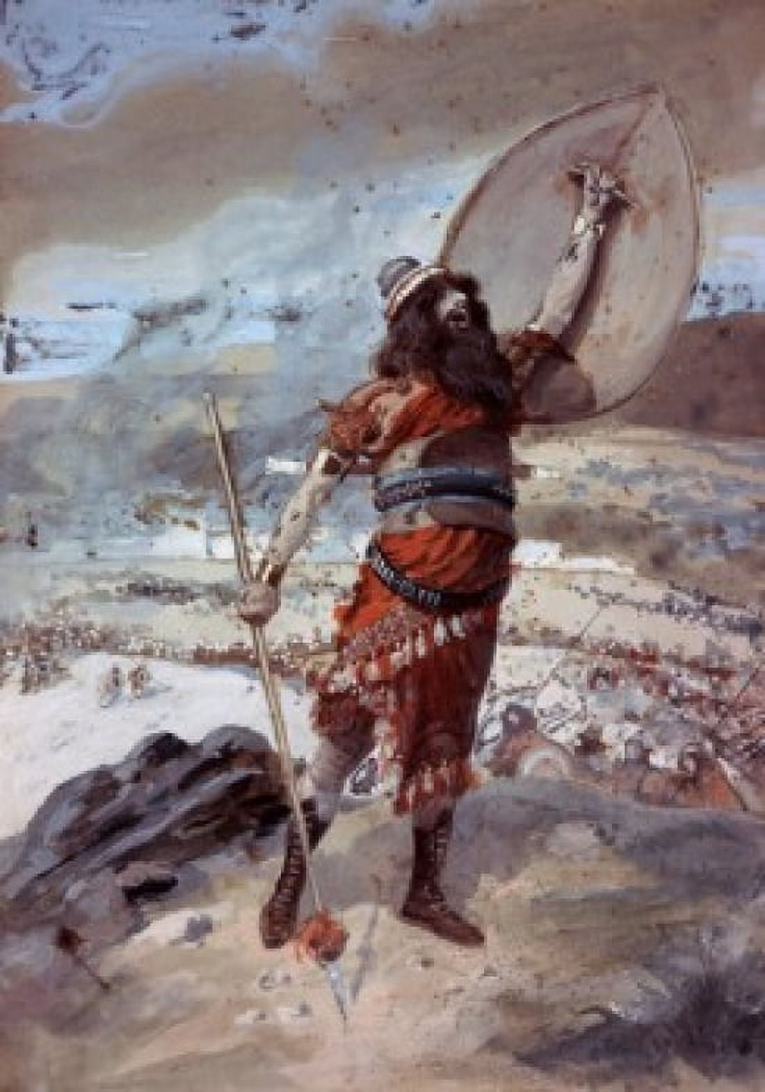 Joshua Gives the Signal for the Attack James Tissot (1836-1902 French) Canvas Art - James Tissot (18 x 24)