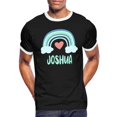 Joshua Name Rainbow Baby Men's Ringer TShirt