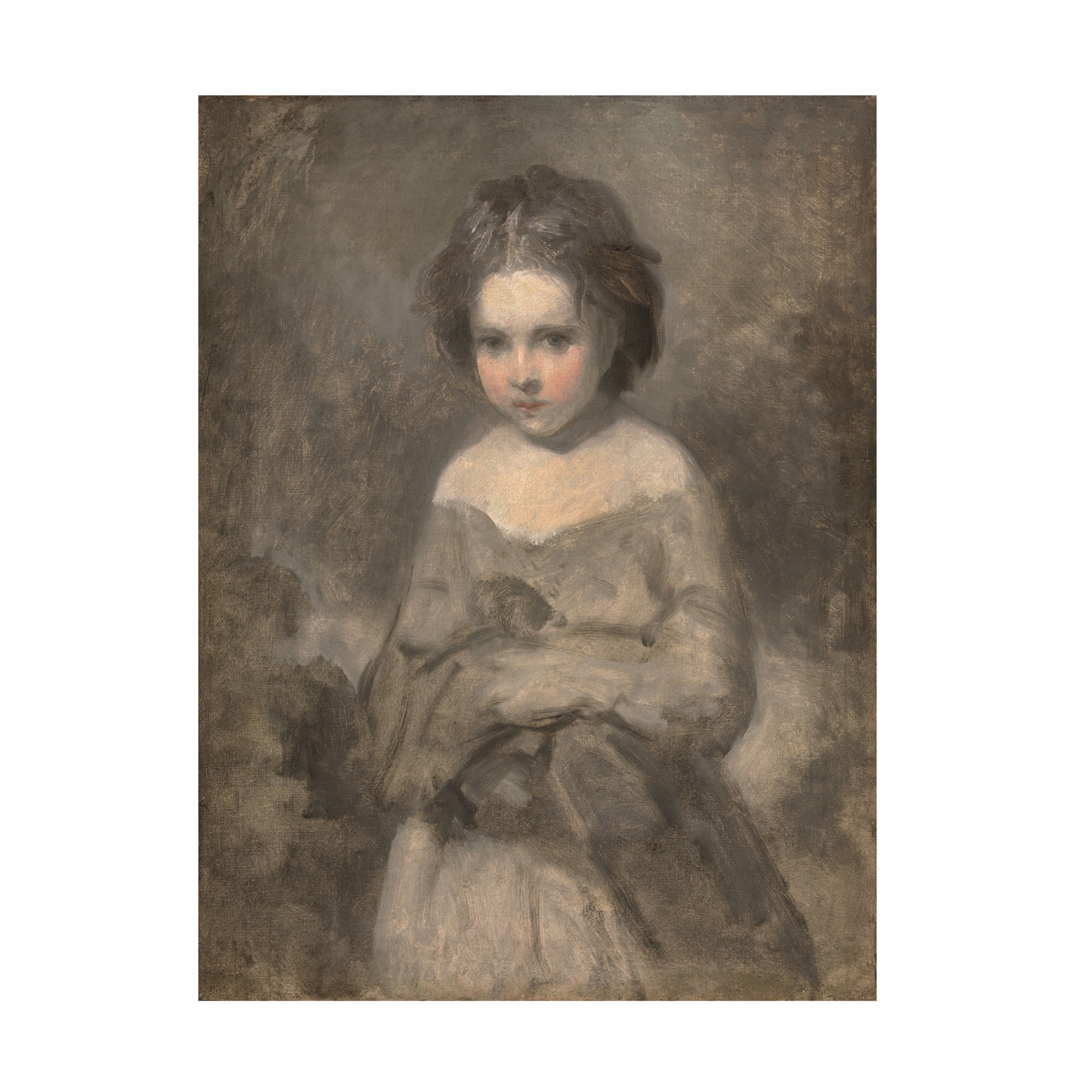 Joshua Reynolds 'Study of a Young Girl' Canvas Art - 24 x 32 Inches