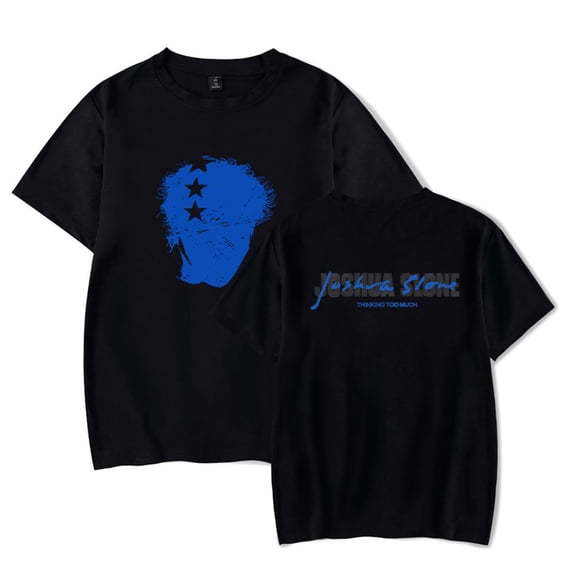 Joshua Slone Thinking Too Much T-Shirt Round Neck Short Sleeved Shirt Fashion Printed Top
