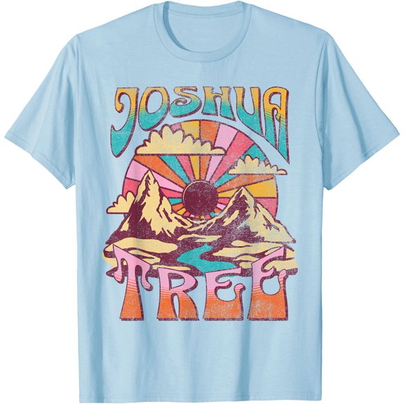 Joshua Tree California Nature Hiking Mountains Outdoors Unisex T-Shirt for Men Women Kids Toddler,Light Blue Color,Size 2T