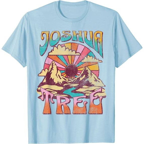 Joshua Tree California Nature Hiking Mountains Outdoors Unisex T-Shirt for Men Women Kids Toddler,Light Blue Color,Size YM