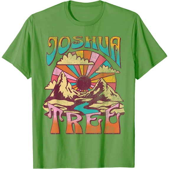 Joshua Tree California Nature Hiking Mountains Outdoors Unisex T-Shirt for Men Women Kids Toddler,Lime Color,Size YXL