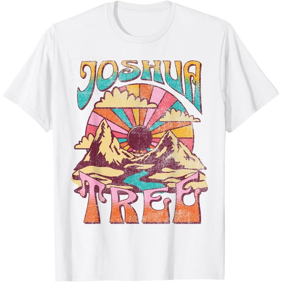 Joshua Tree California Nature Hiking Mountains Outdoors Unisex T-Shirt for Men Women Kids Toddler,White Color,Size 4XL