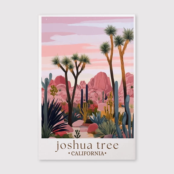 Joshua Tree Canvas, Joshua Tree Art, Joshua Tree California, Desert Landscape, Southwest Desert, Cactus Print, Desert Wall Art