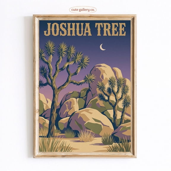 Joshua Tree Desert Landscape Southwest Wall Art Home Decor Unframed Paper Print