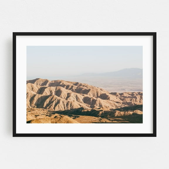 Joshua Tree Landscape - Joshua Tree California Photography Desert Mountain Landscape Nature Scenic Wilderness Travel Poster Black Framed Wall Art Print 5 x 7 inches