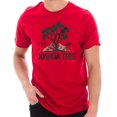 thumbnail image 1 of Joshua Tree Logo Graphic Design Ring Spun Combed Cotton Short Sleeve Deluxe Jersey T-Shirt - Red 2XL, 1 of 4