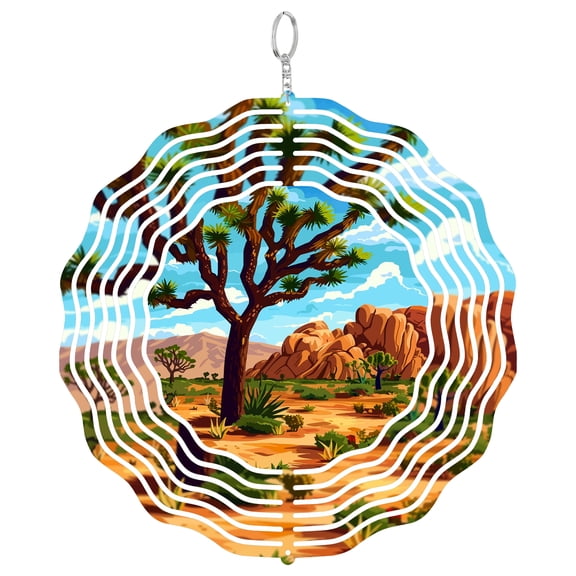 Joshua Tree National Park CA 3D Wind Spinner Stainless Steel Kinetic Art Desert Garden Decor Yucca Palm Gift