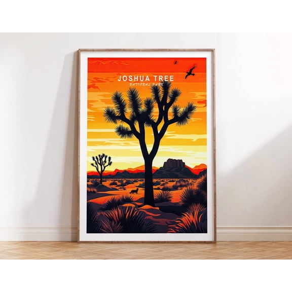 Joshua Tree National Park California Nature Wall Art, Unframed Paper Print Size 8x12