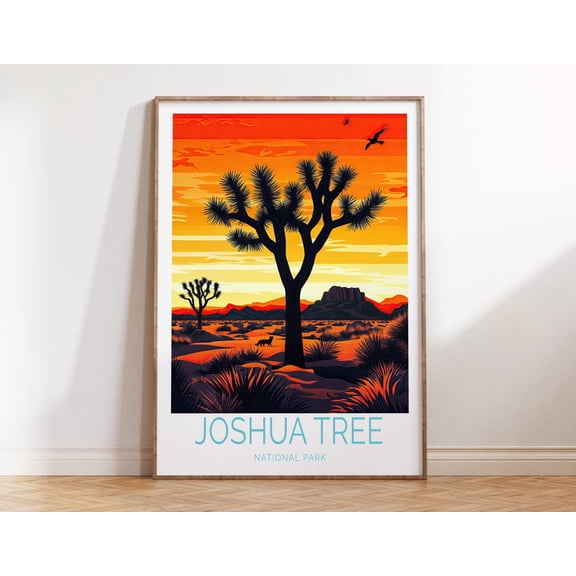 Joshua Tree National Park Desert Landscape Print, Unframed Paper Print Size 8x12