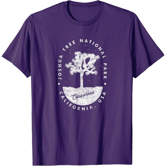 Joshua Tree National Park Night Retro Hipster Unisex T-Shirt for Men Women Kids Toddler,Purple Color,Size YM